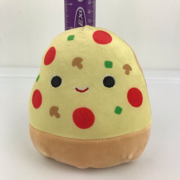 Squishmallows Pep Pepperoni Mushroom Pizza Eyes Open 5" Plush Kellytoy 2022 - Picture 5 of 7